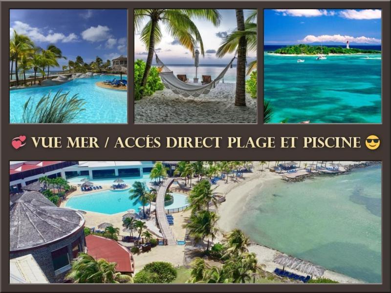 Tres Bel Appartement Avec Vue Mer, Acces Direct A La Plage Et Piscine Surveillee Saint-Francois  Exterior foto